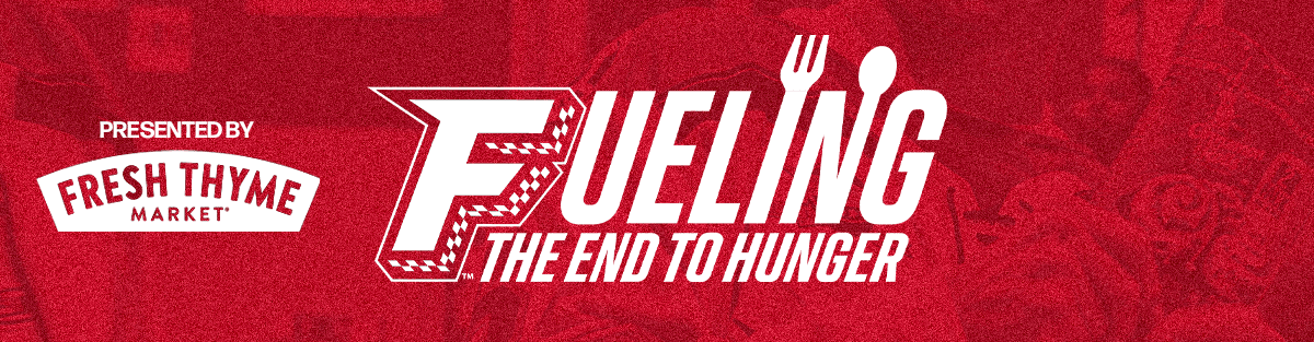 Fueling The End To Hunger presented by Fresh Thyme Market logo.